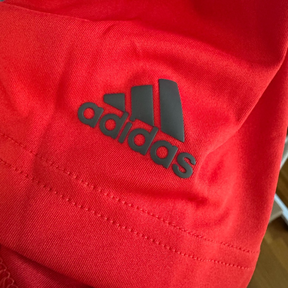 Adidas Men’s Polo Shirt 3XL Red Gray Black Colorblock NWOT - Picture 4 of 6